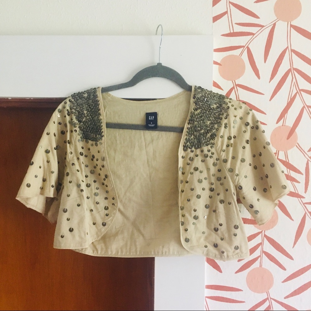 GAP Y2K Vintage Inspired Sequin Shrug Prom Regencycore